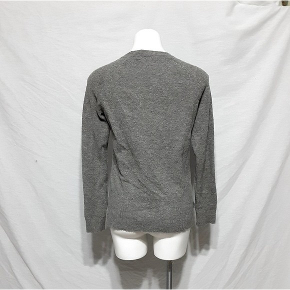 Madewell Merino Wool Pullover Sweater Leather Patch Ribbed Knit Top Small - Picture 5 of 7